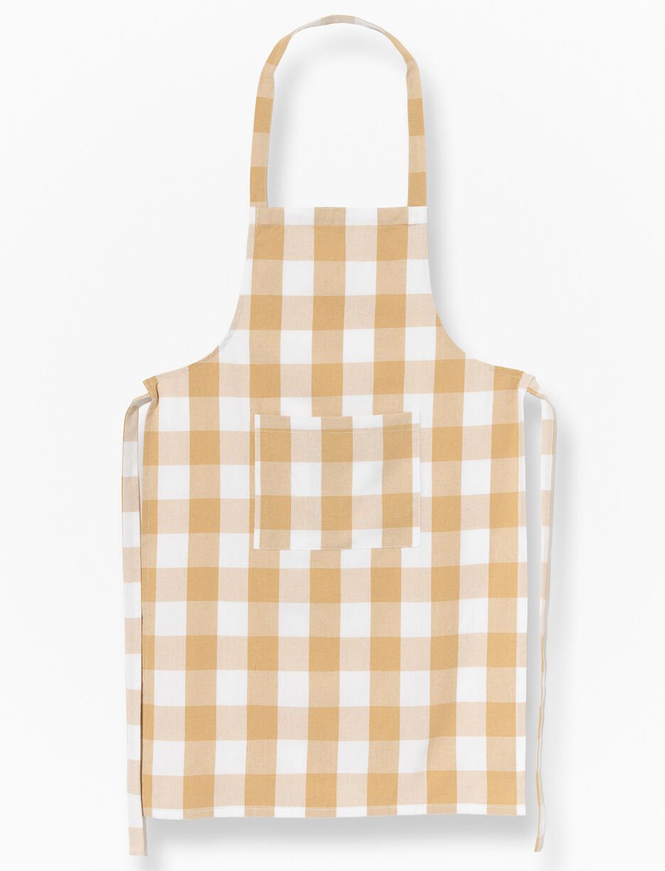 Tablier à carreaux avec poche avant