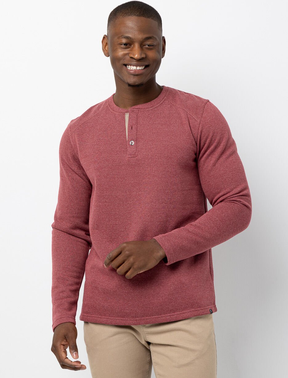 T-shirt henley à manches longues