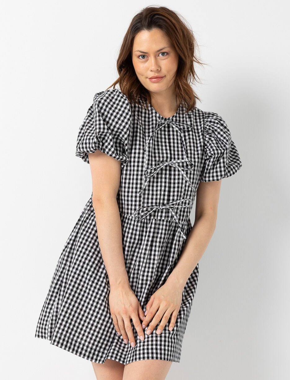 Robe vichy à noeuds