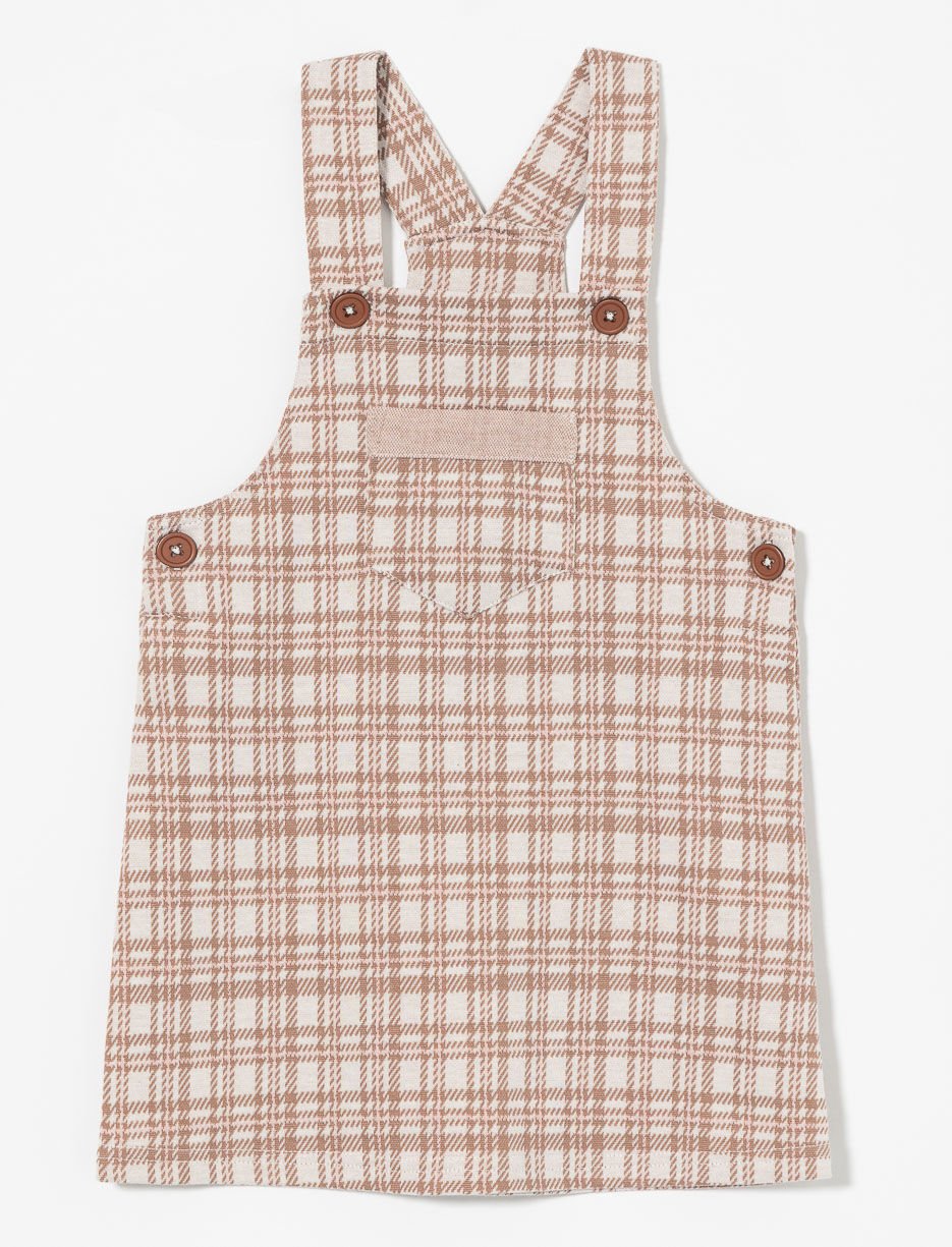 Robe-salopette à carreaux - petite fille Robe-salopette à carreaux - petite fille