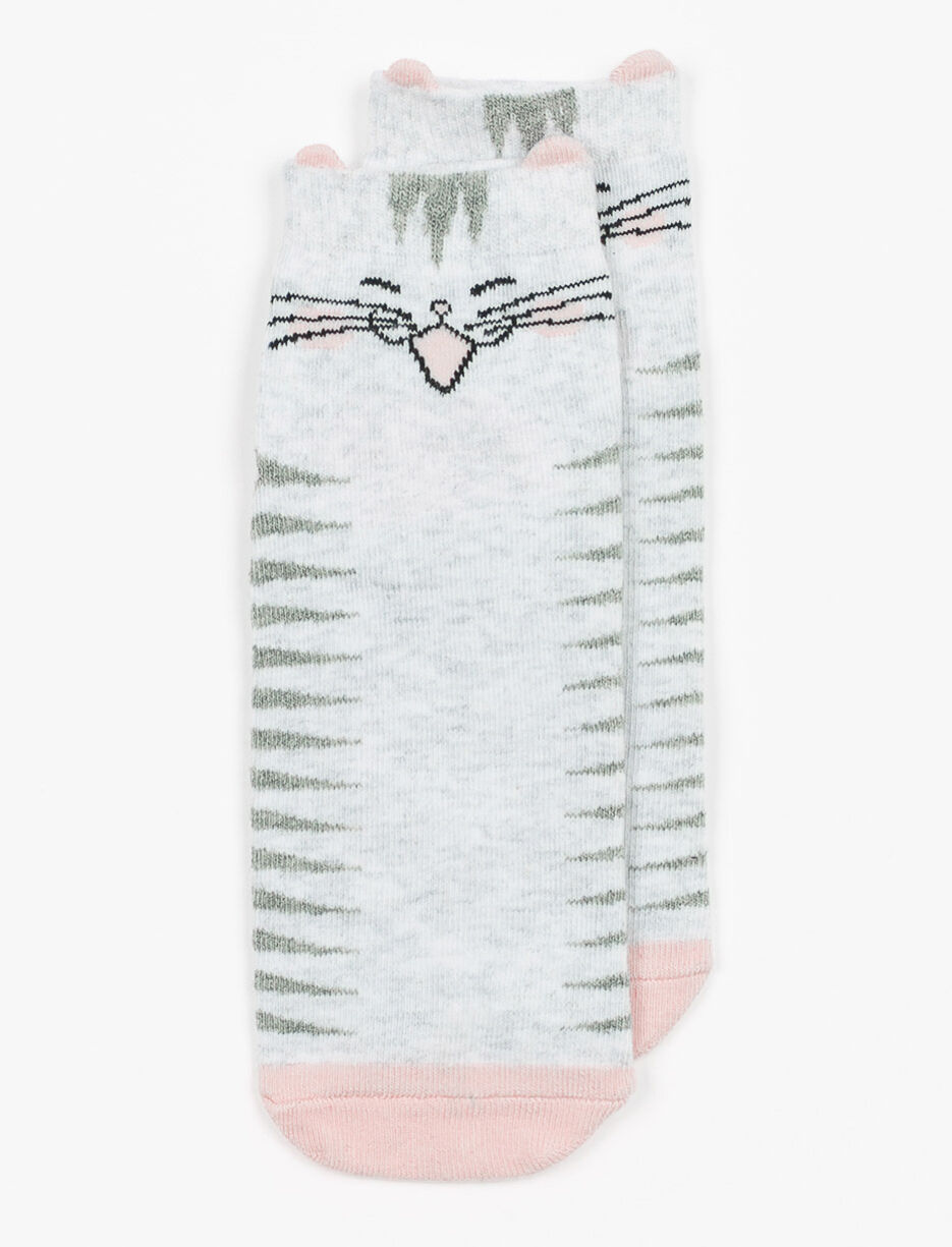 Chaussettes avec face de chat 