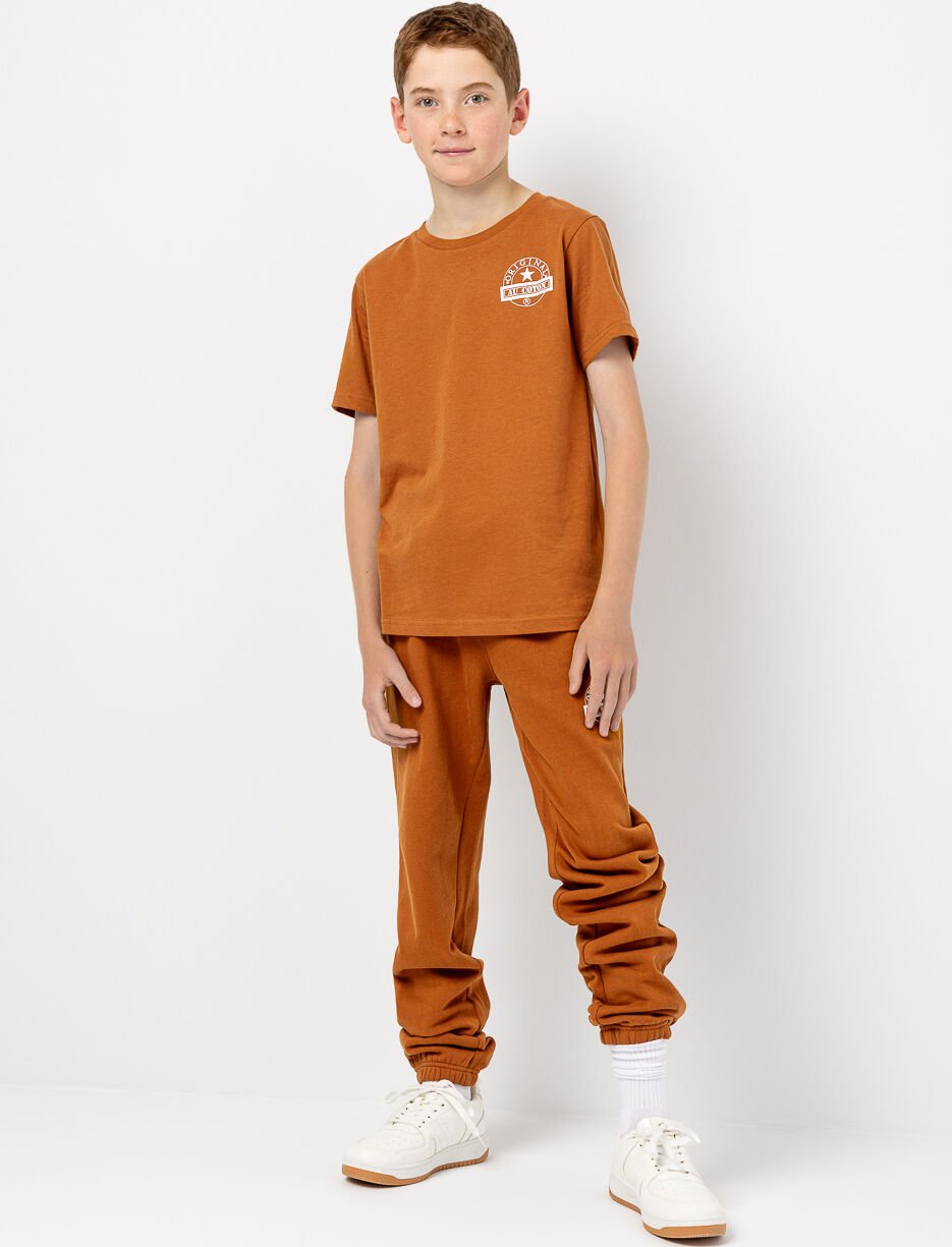 Pantalon ouaté imprimé à taille élastique