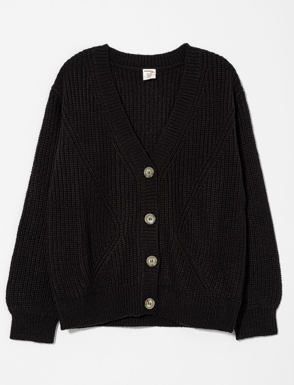 Cardigan de tricot à épaules tombantes