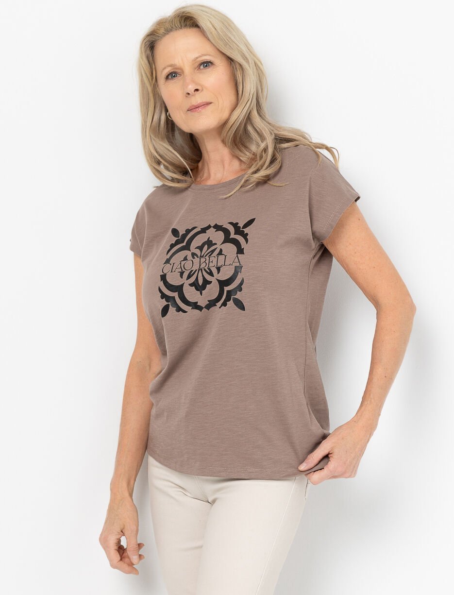 T-shirt imprimé à manches dolman