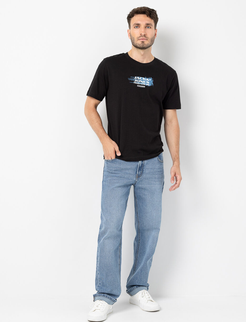 Jean droit à revers