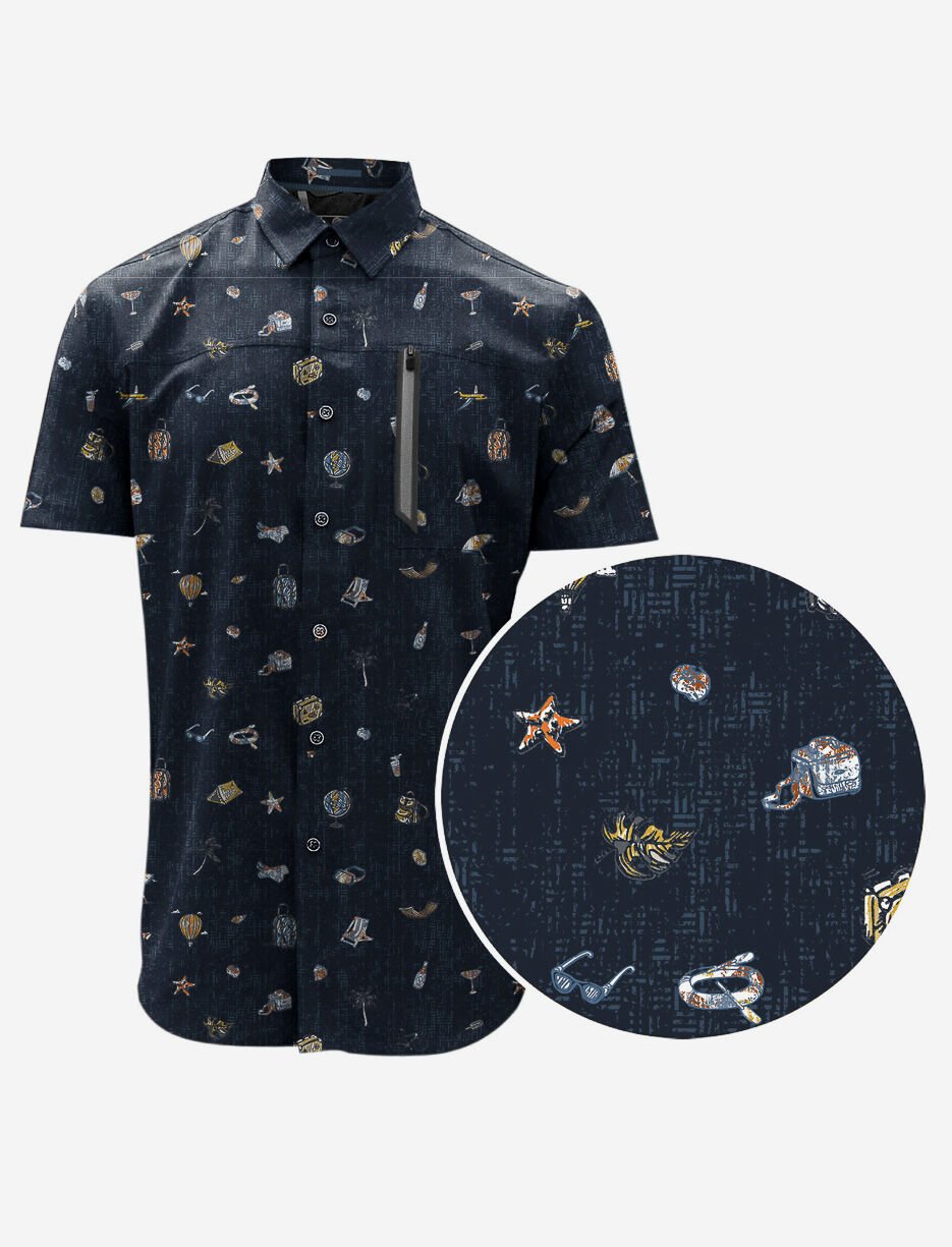 Printed Zip Pocket Shirt