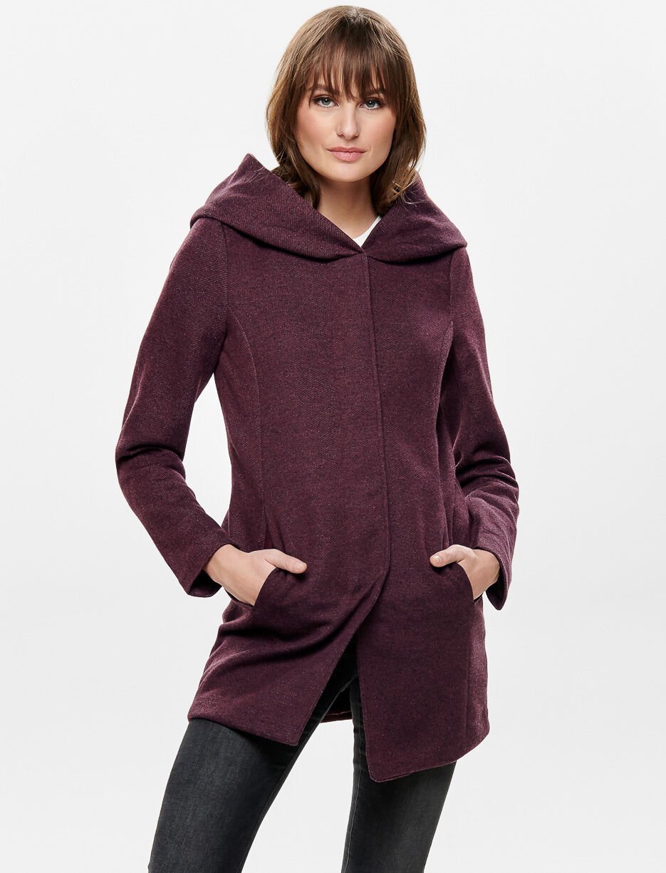 Boucle Knit Hooded Coat  Boucle Knit Hooded Coat