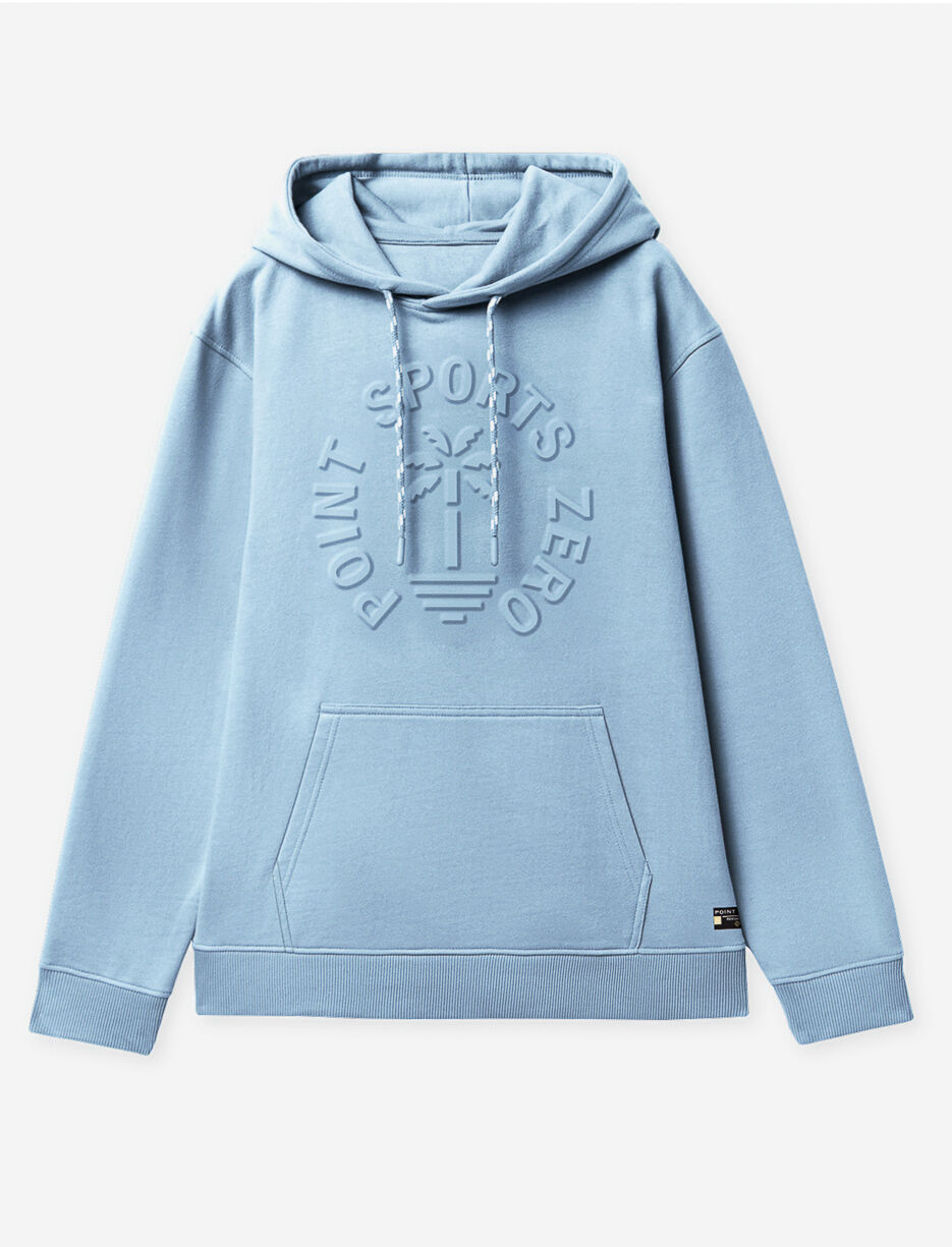 Chandail &agrave; capuchon et poche kangourou - imprim&eacute; emboss&eacute;