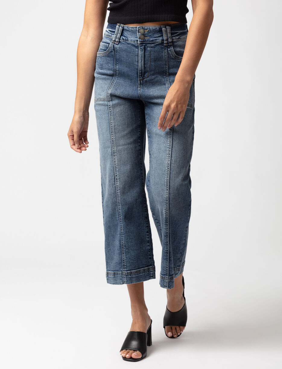 Pantacourt à jambe large