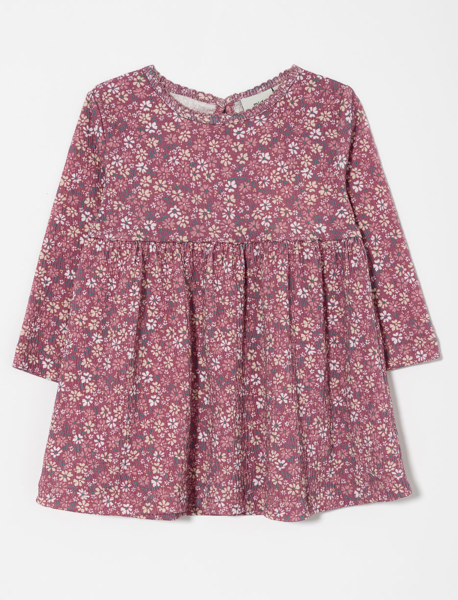 Robe fleurie texturée - bébé fille