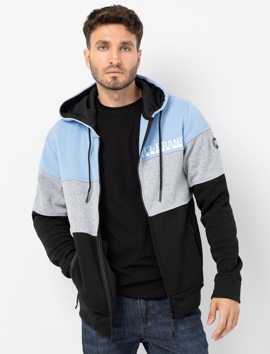 Colour block Zip-up Hoodie 