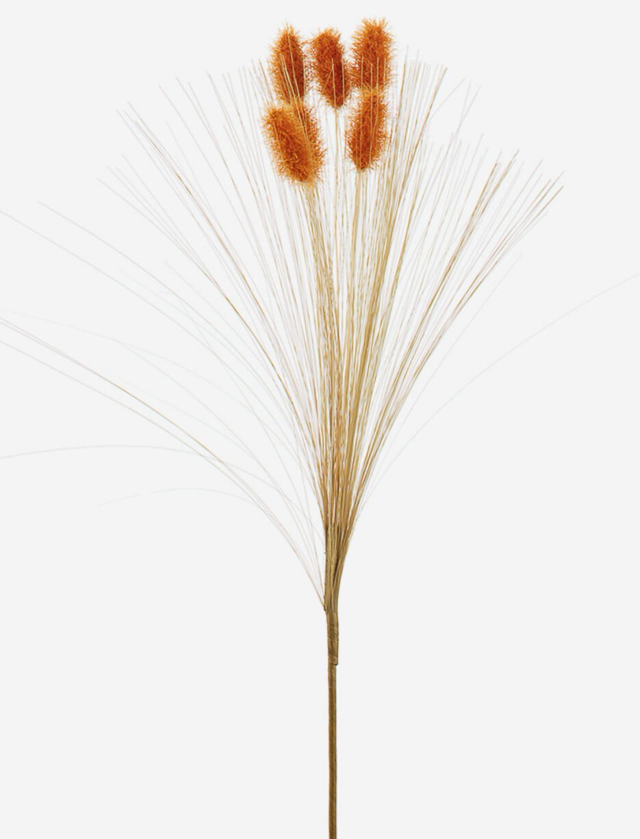 Fleur artificielle de lagurus orange Fleur artificielle de lagurus orange