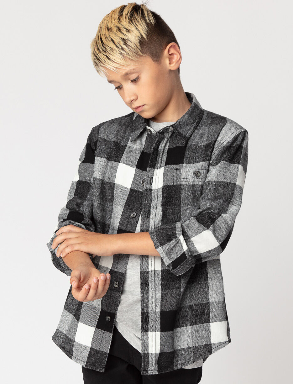 Chemise noire garçon deals 12 ans