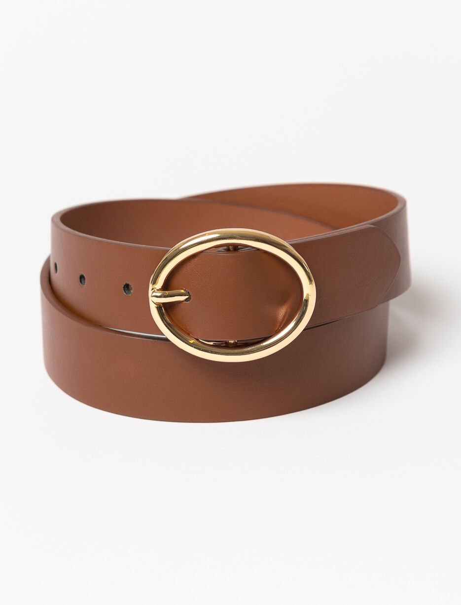 Ceinture à boucle ovale en métal