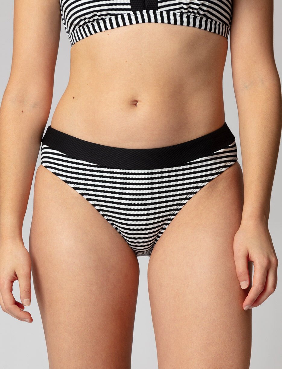Bas de bikini à rayures