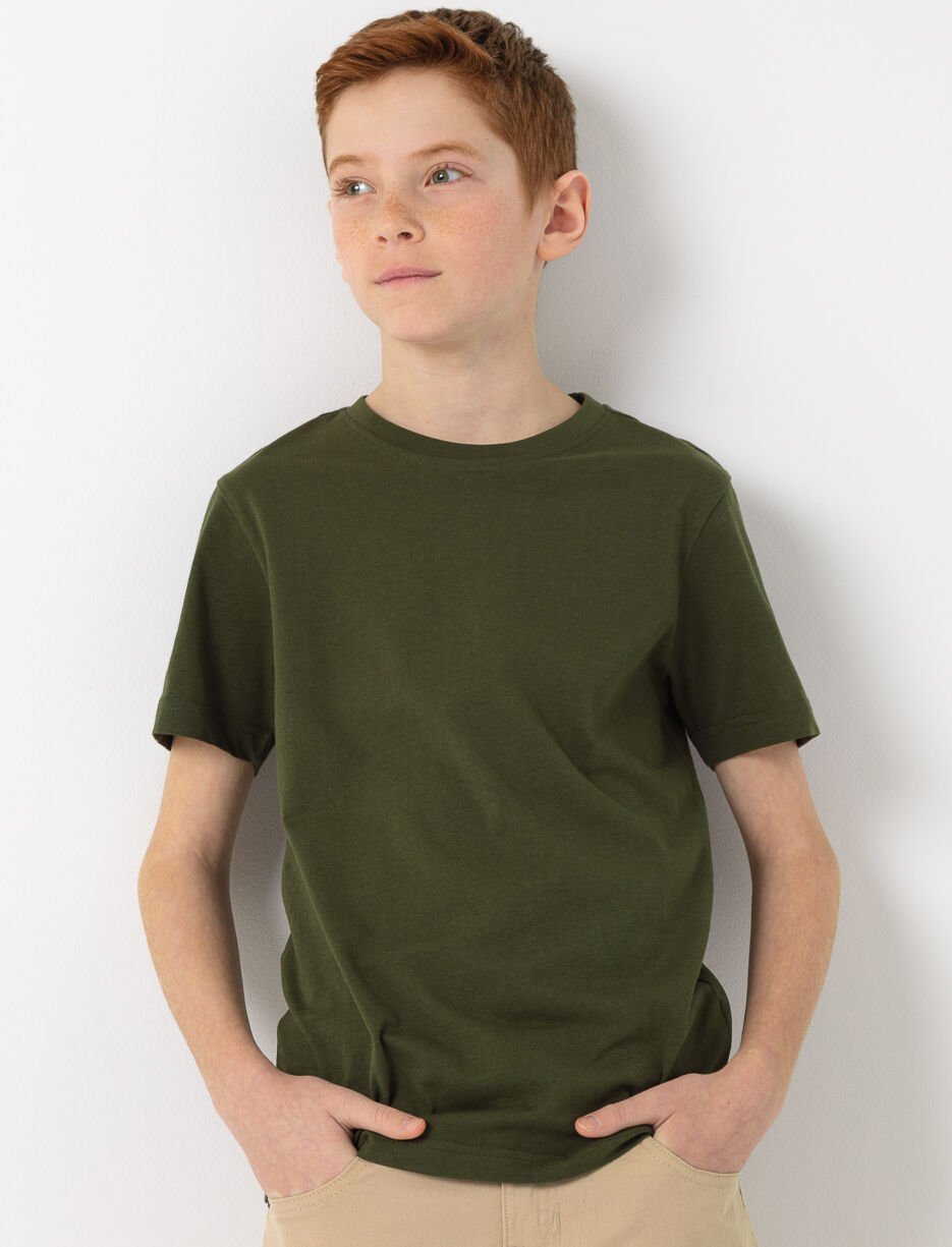 T-shirt uni à col rond