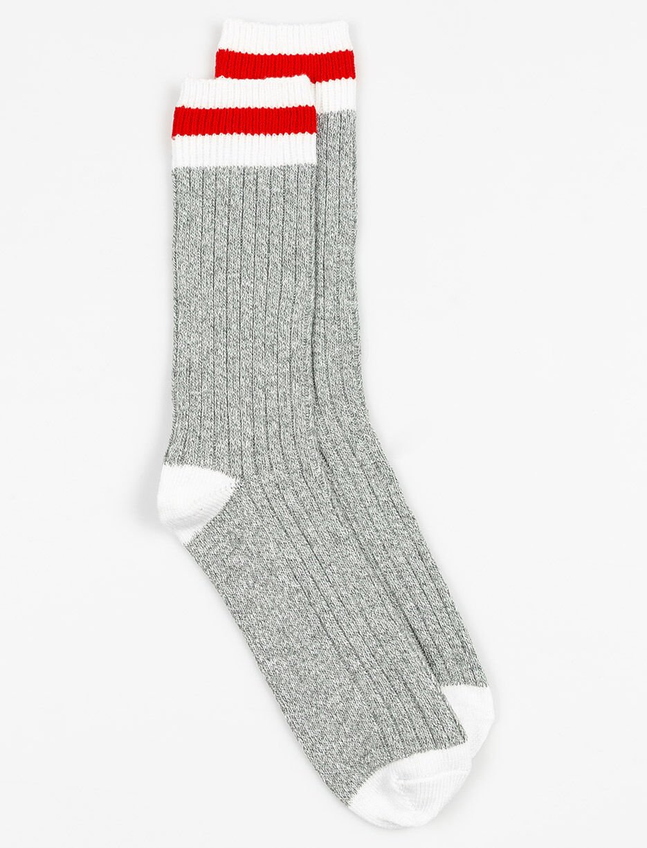 Chaussettes à rayures contrastantes