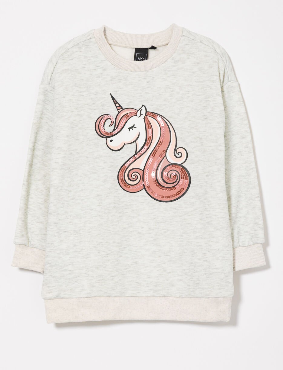 Tunique à imprimé licorne et paillettes