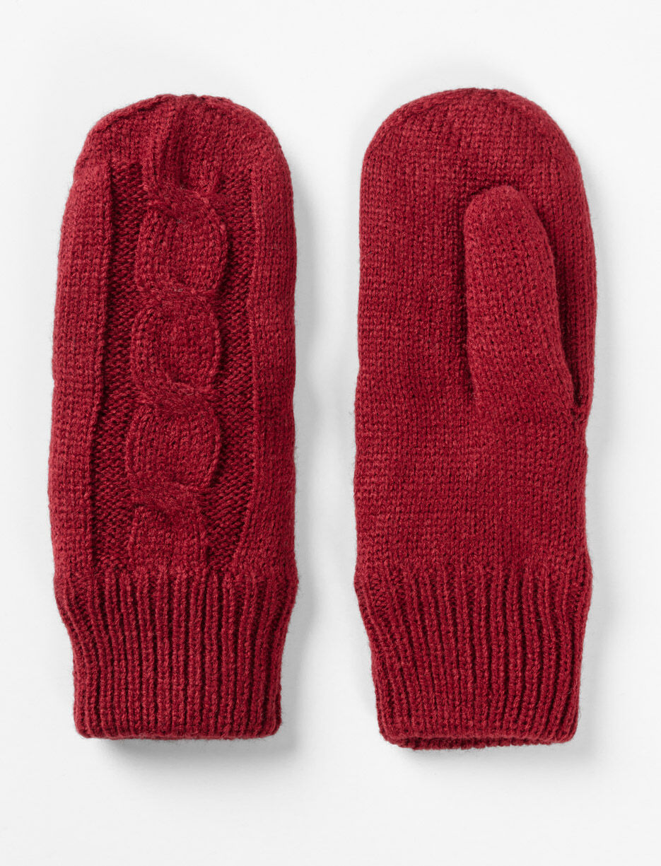 Mitaines en tricot unies