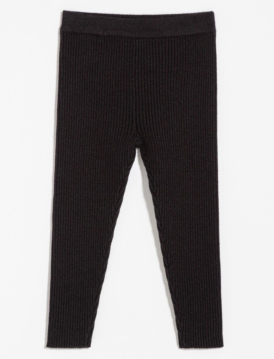 Legging en tricot côtelé