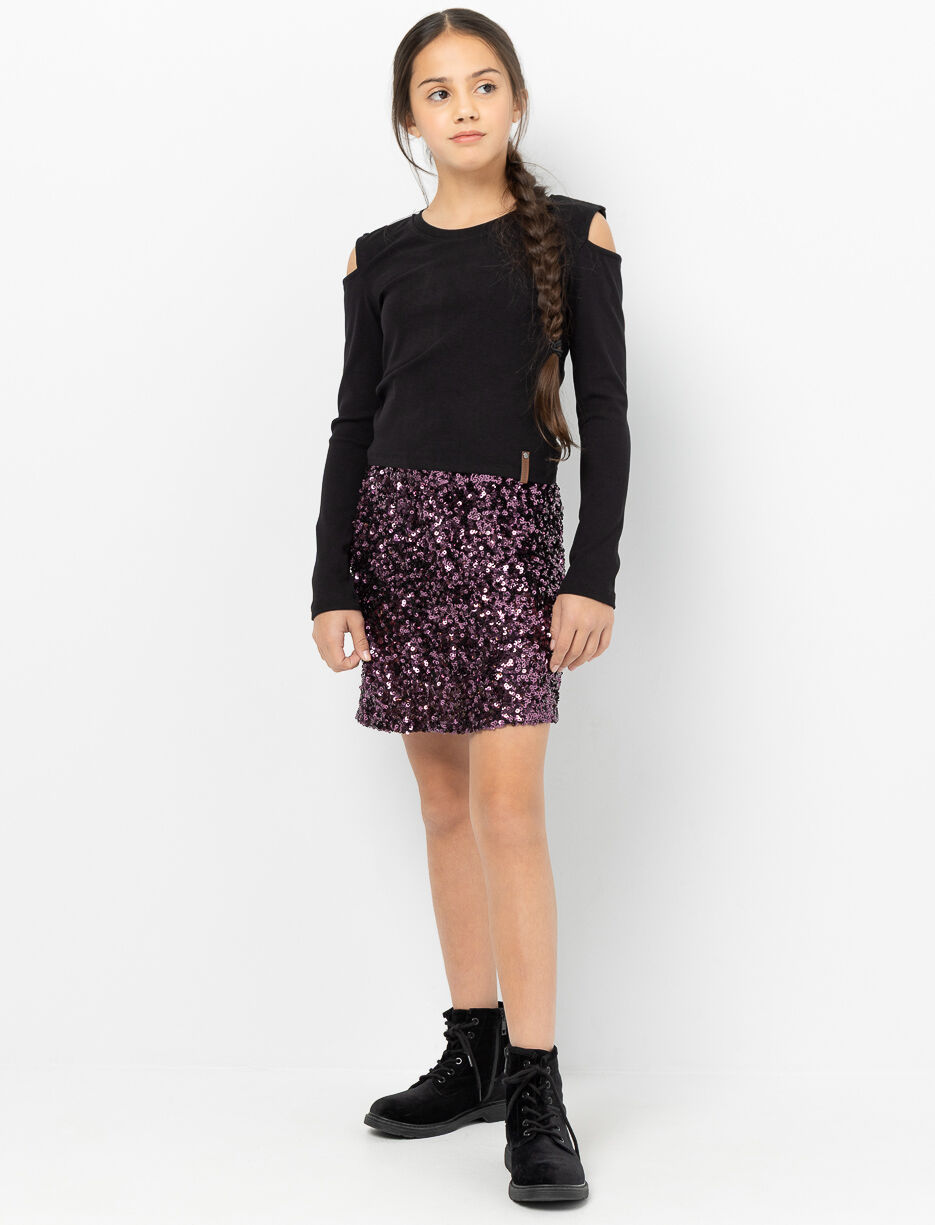 Sequin Mini Skirt