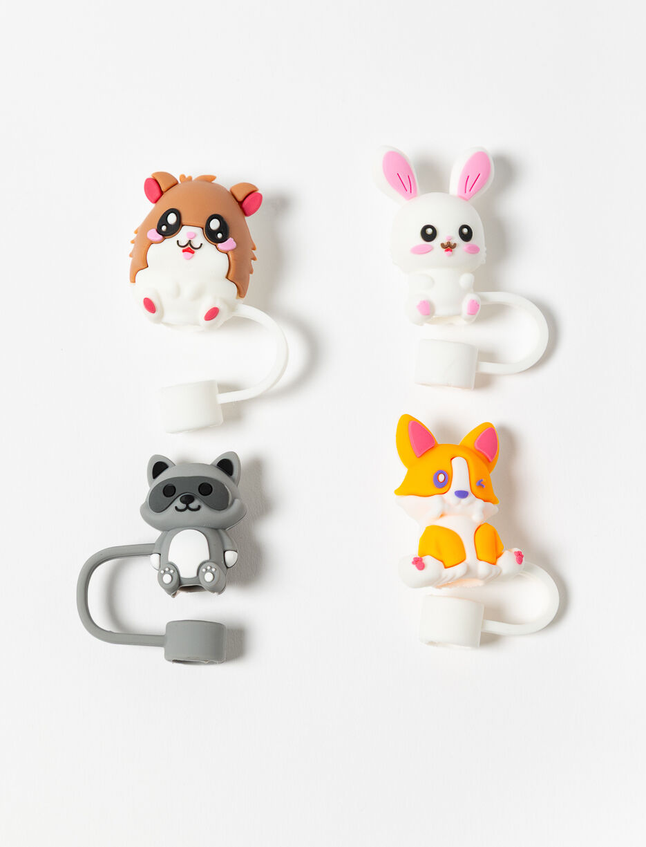 Bouchons décoratifs pour paille - paquet de 4