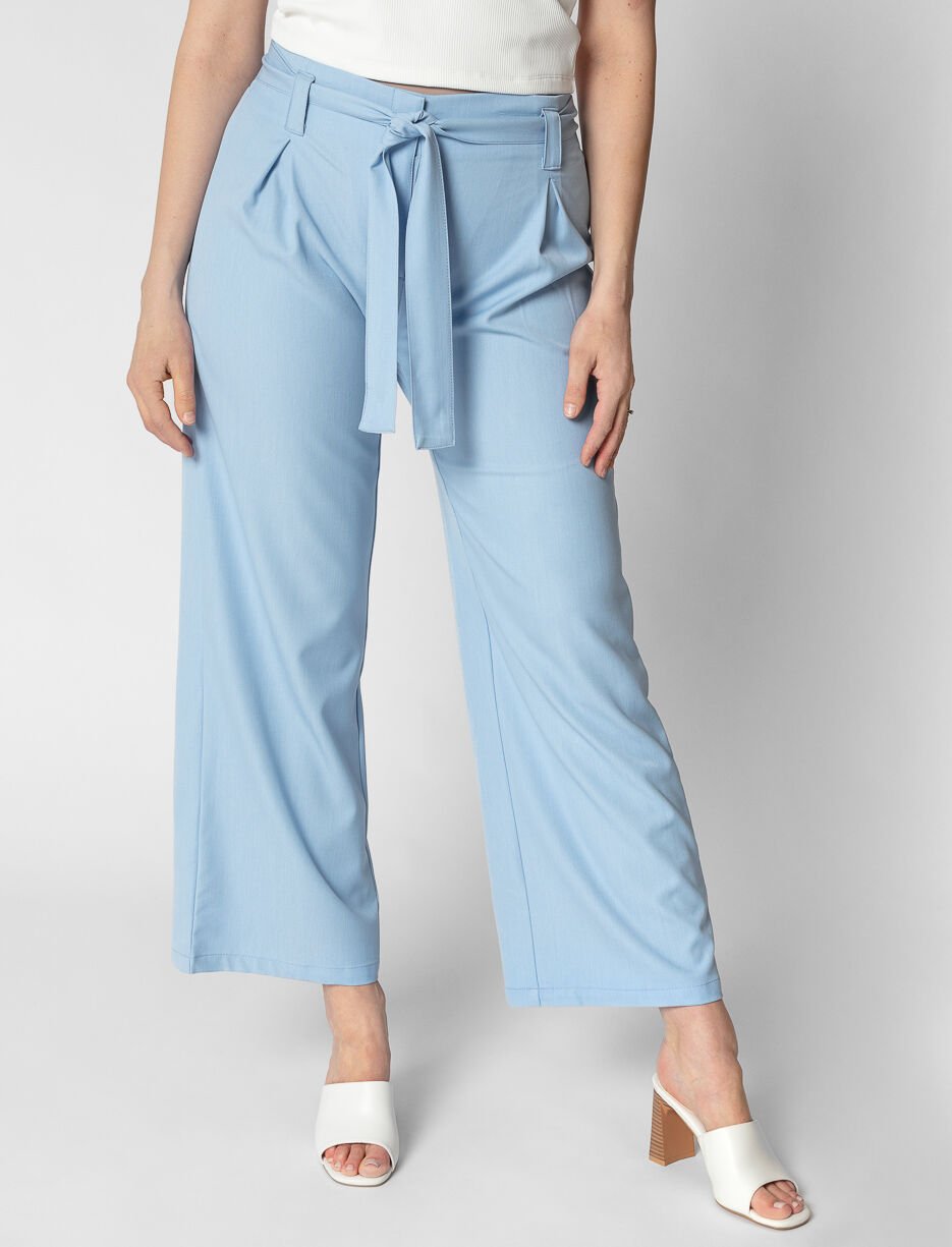 Pantalon jambes larges avec ceinture Pantalon jambes larges avec ceinture