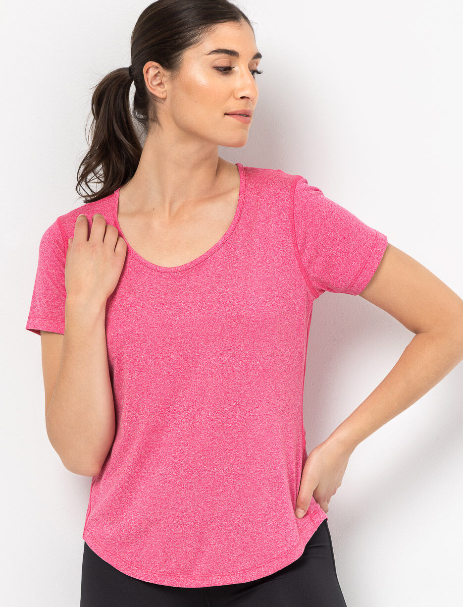 T-shirt de sport à col dégagé