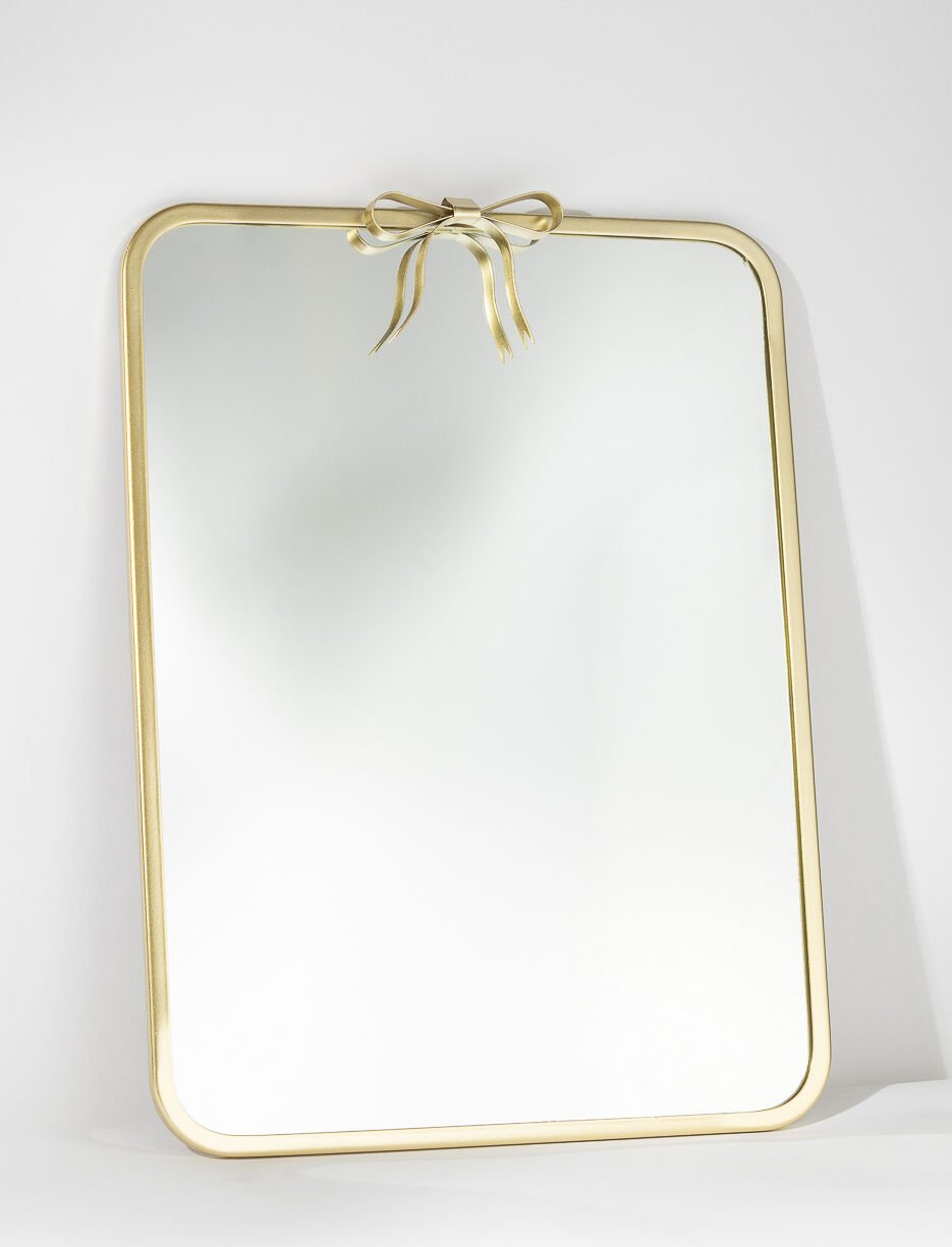 Miroir en métal doré avec boucle
