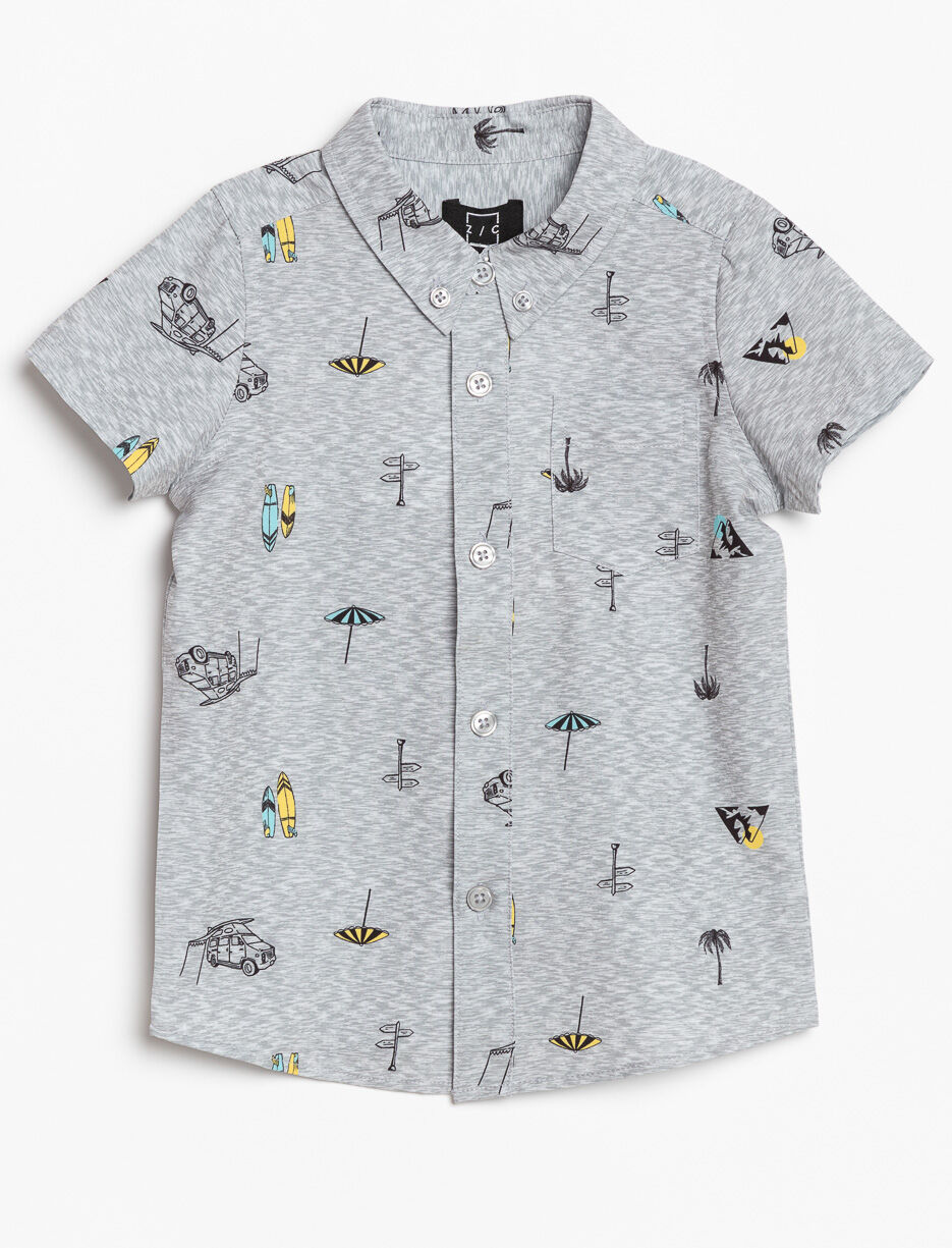 Chemise à motifs à manches courtes