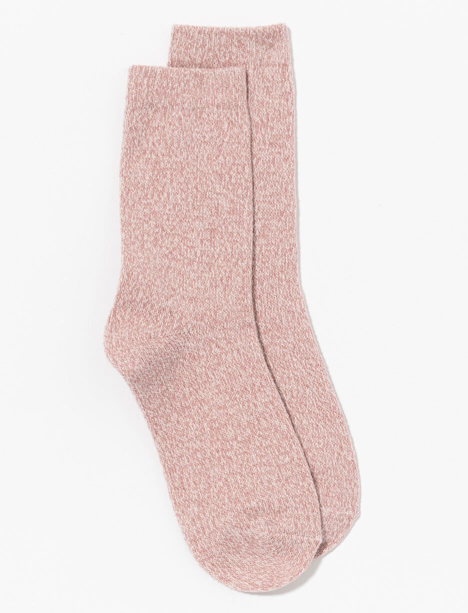Mixed Knit Crew Socks