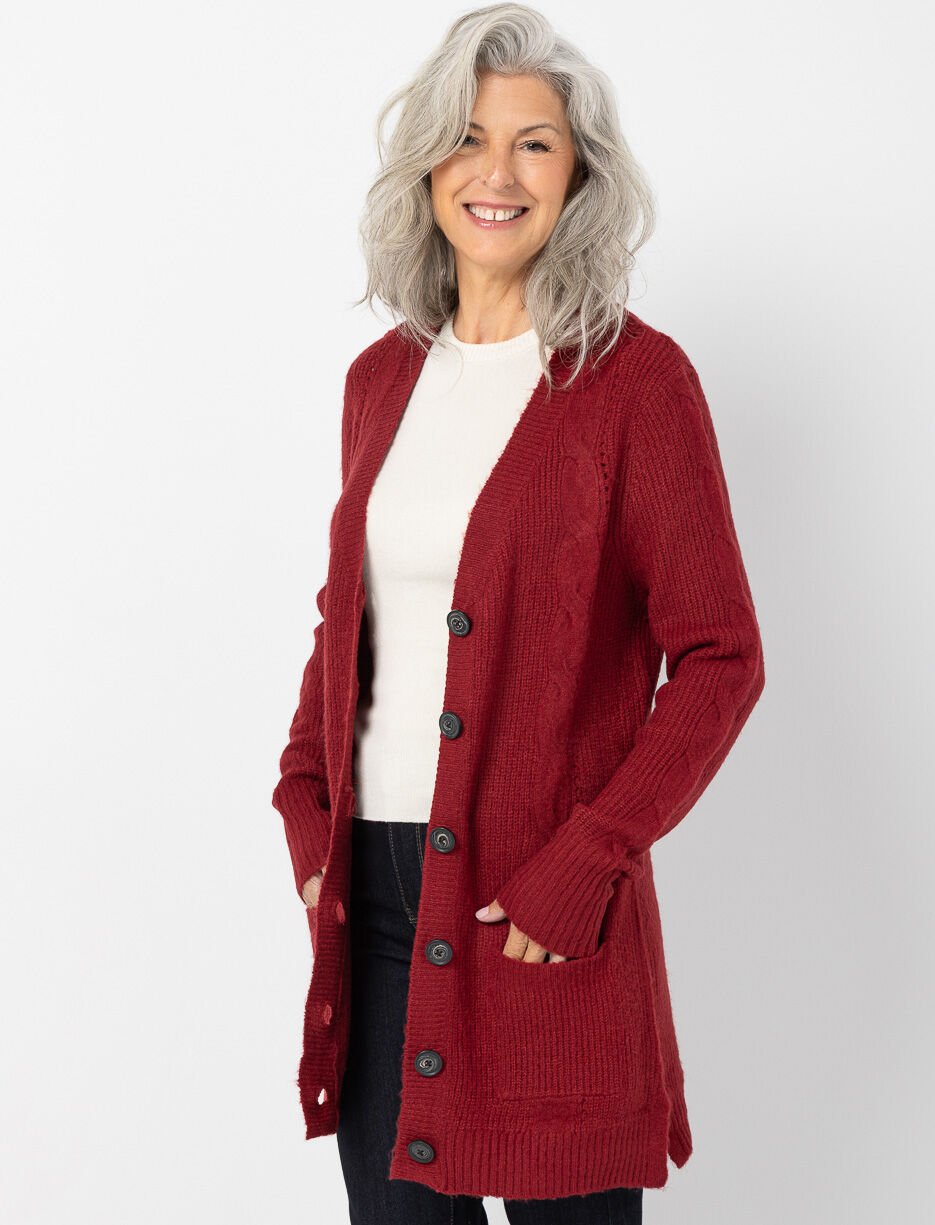 Cardigan en tricot à boutons