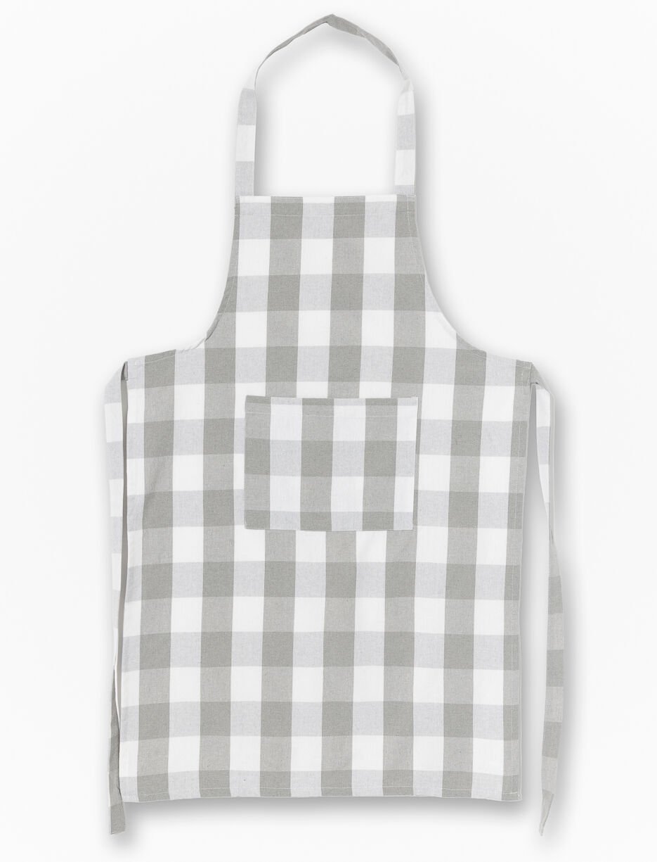 Tablier à carreaux avec poche avant