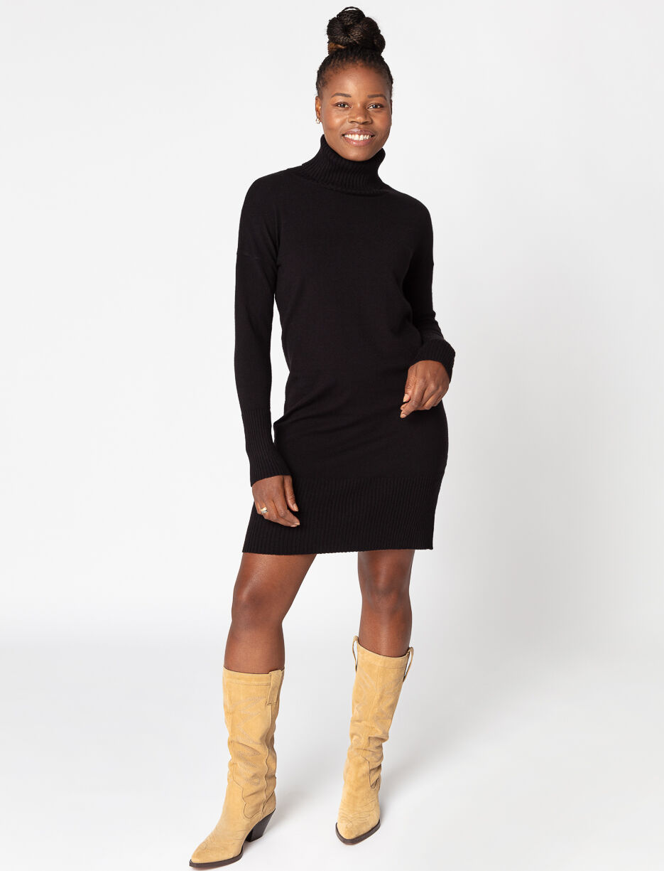 Knitted store turtleneck dress