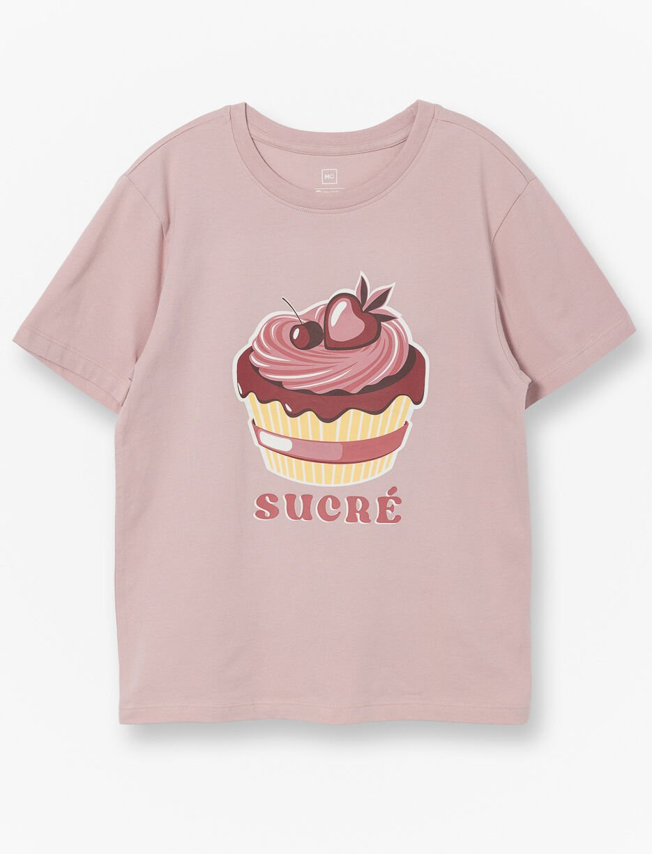 T-shirt imprimé à col rond