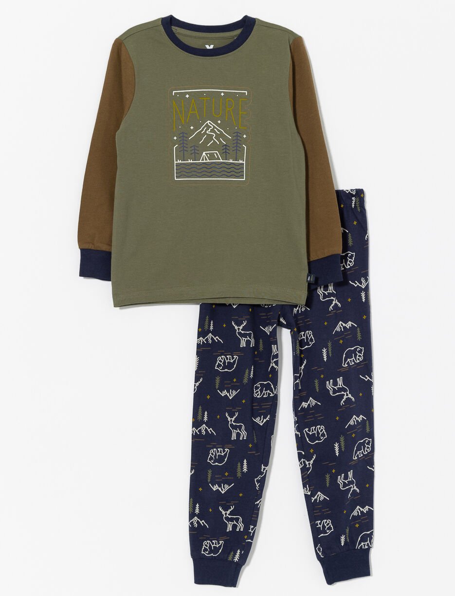 Pyjama 2 pièces imprimé en coton bio - petit garçon