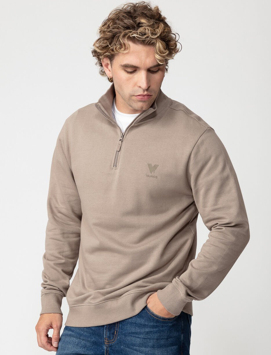 Chandail &agrave; col montant zipp&eacute;