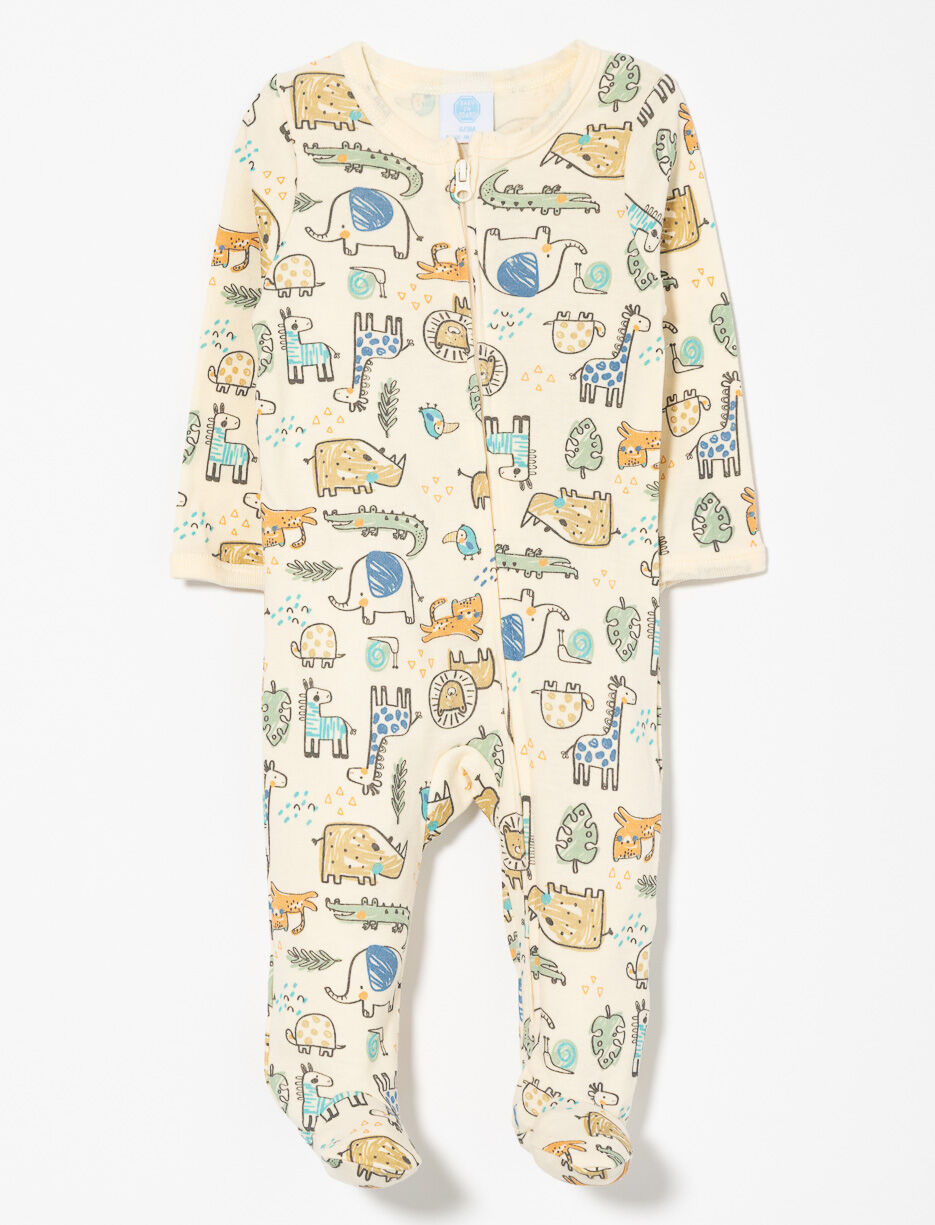 Onesie PJ with Animal Print