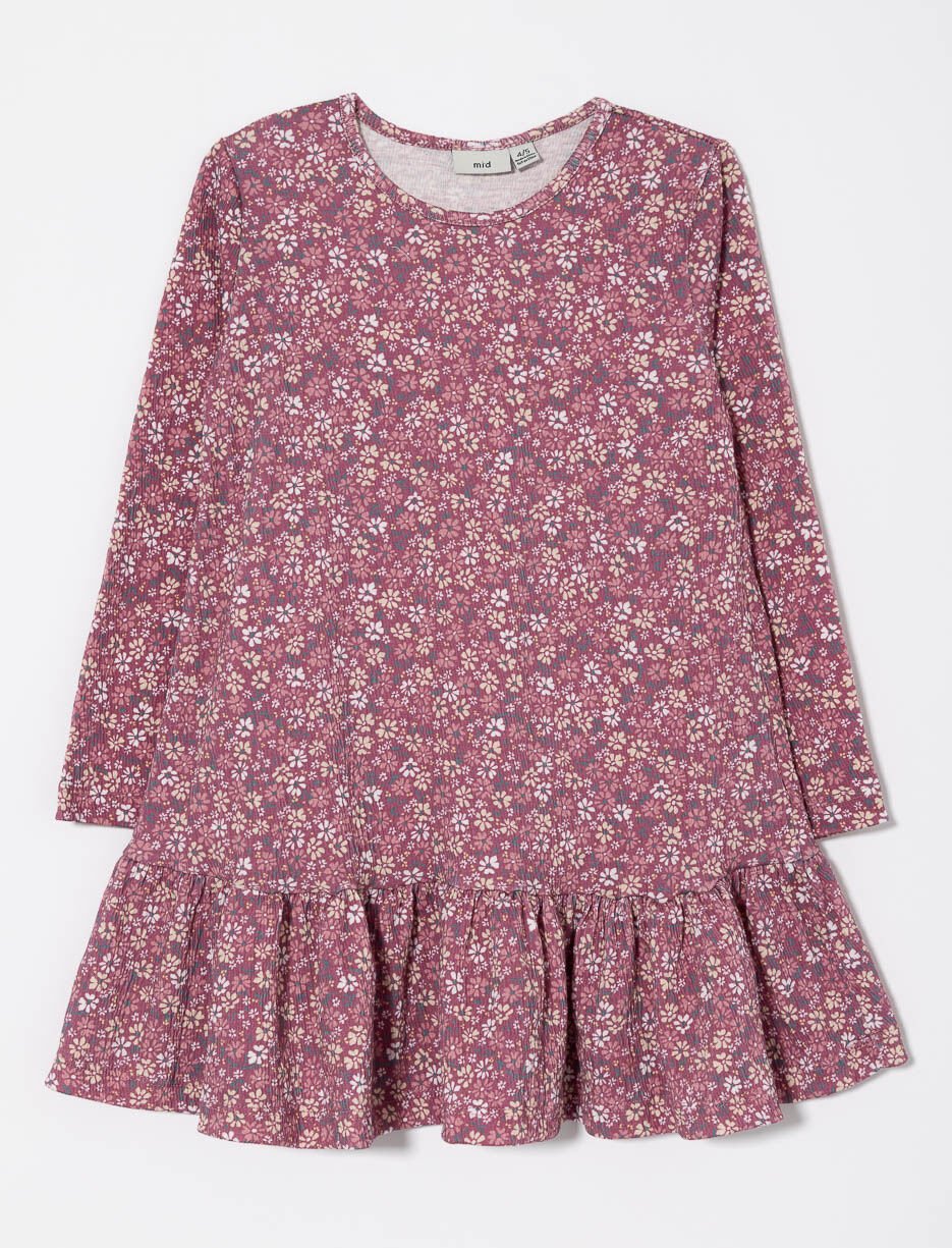 Robe fleurie texturée - petite fille Robe fleurie texturée - petite fille