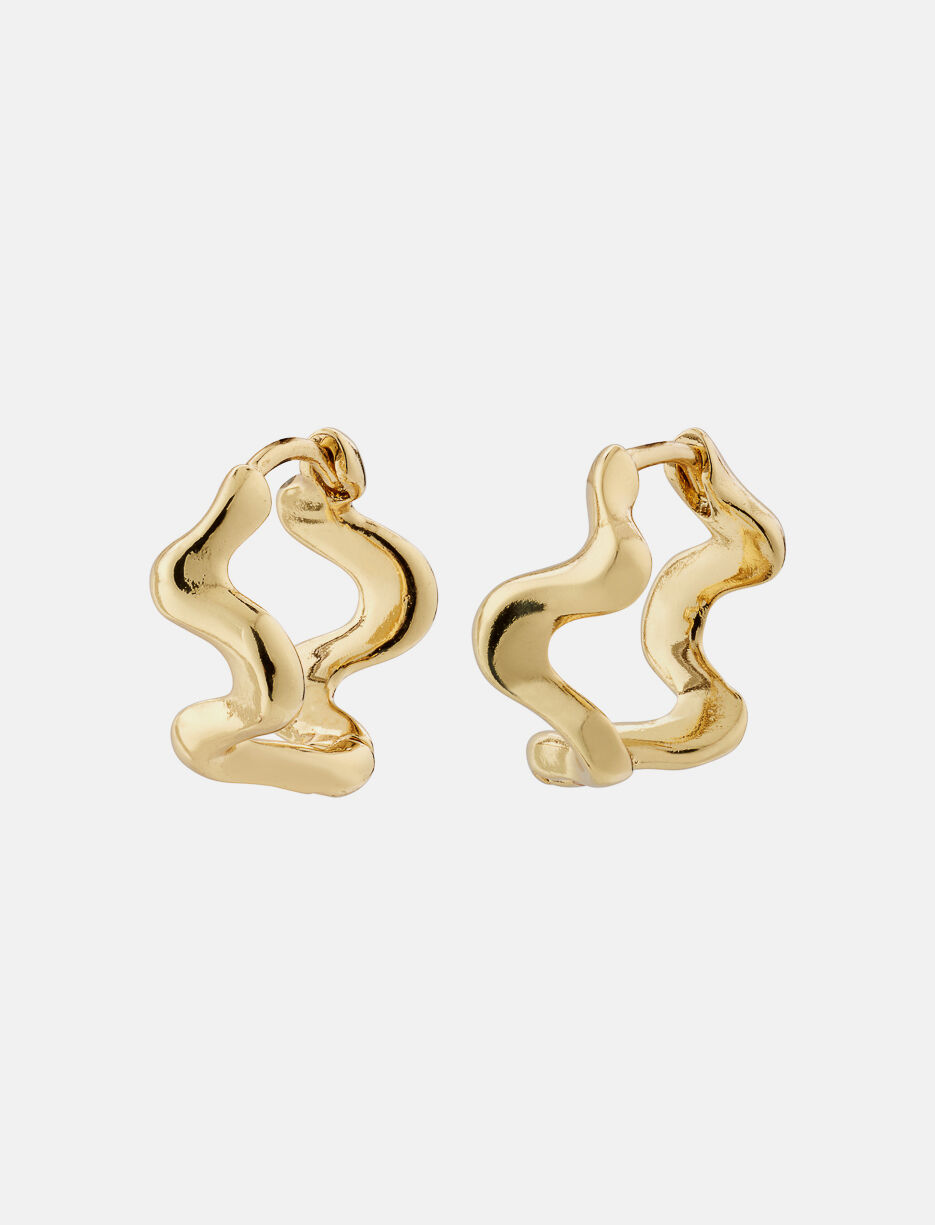 Recycled Wavy Hoop Earrings