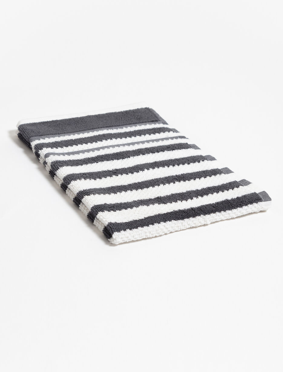Hand Towel with Textured Stripes