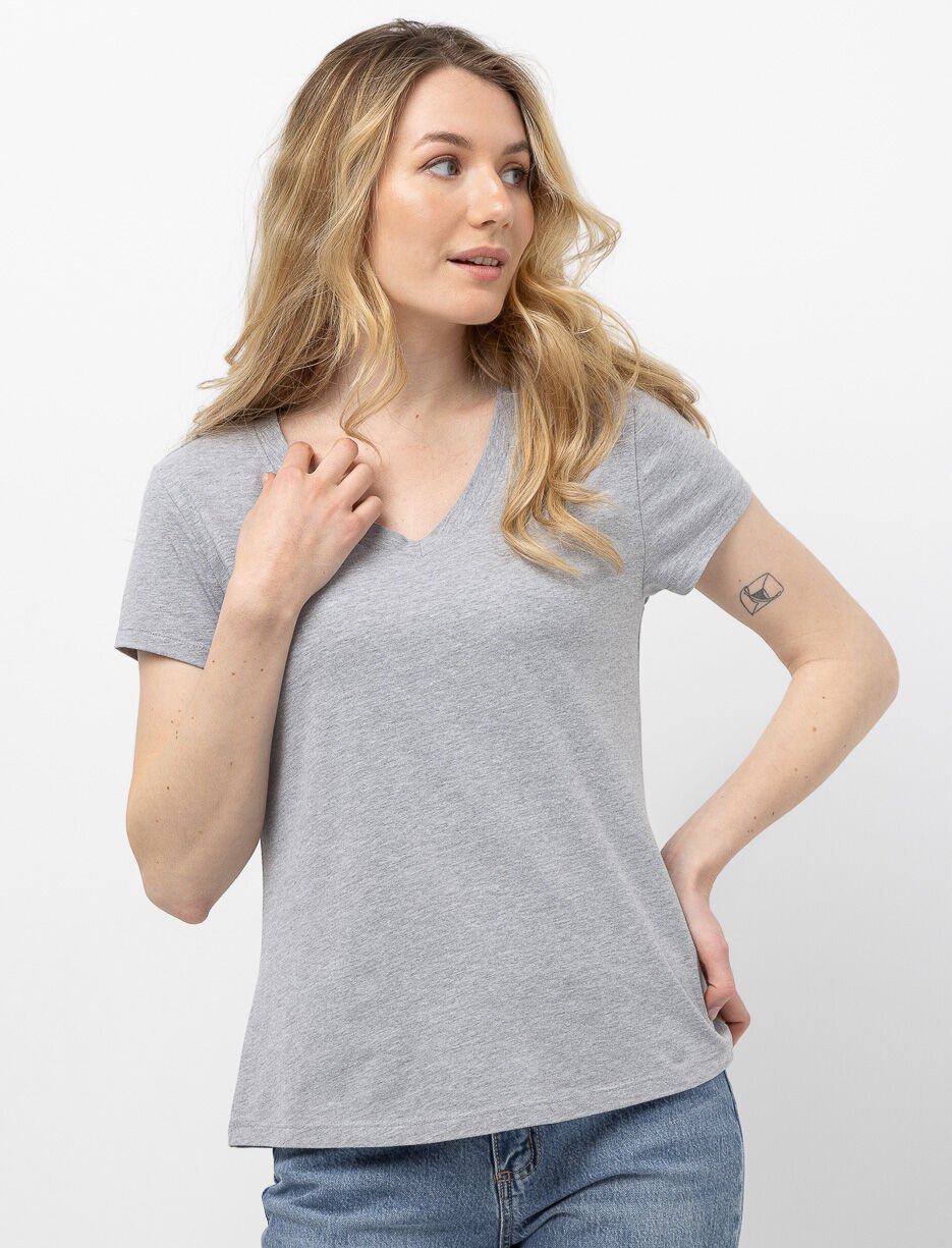 Organic Cotton Basic V-Neck T-Shirt