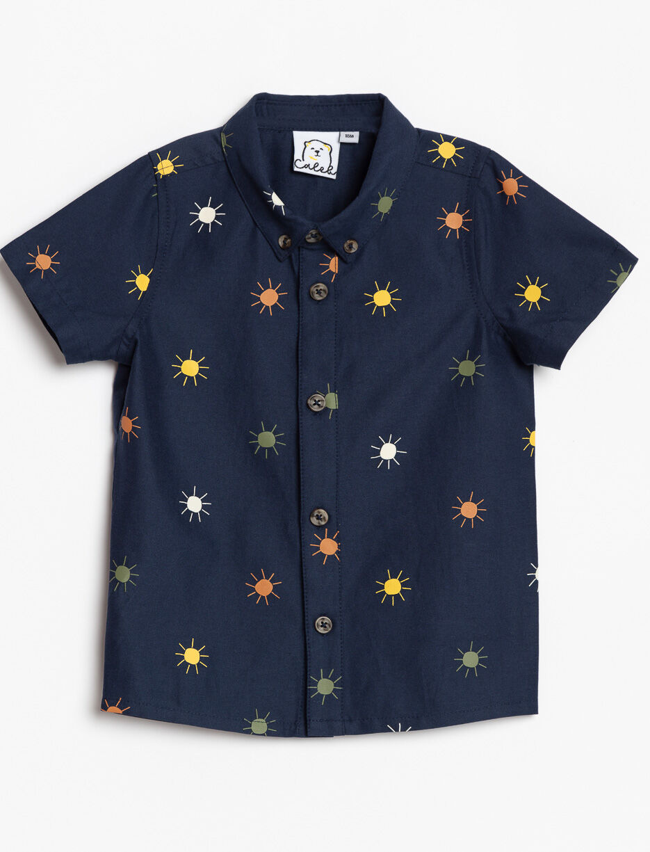 Chemise à manches courtes à motifs