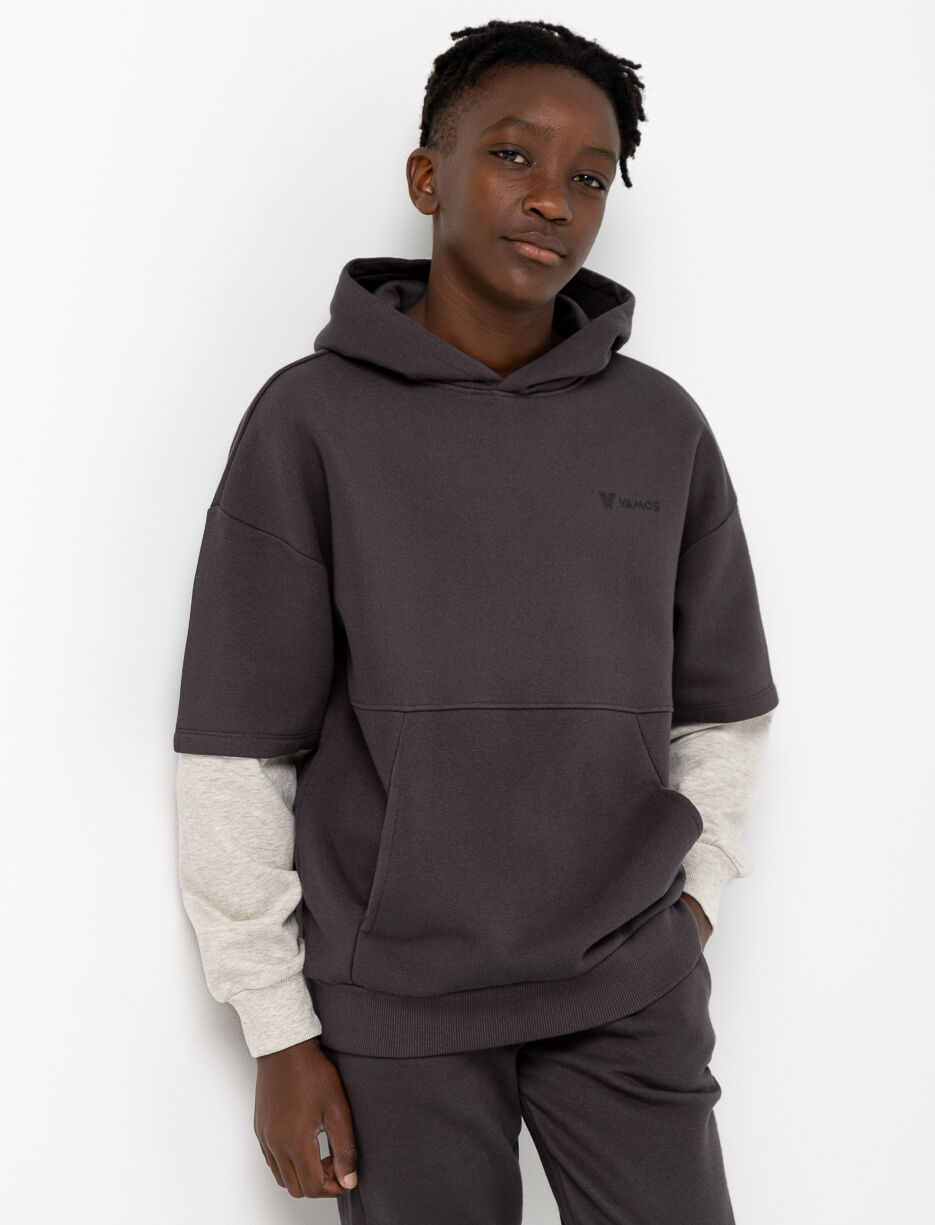 Layered-sleeve Hoodie