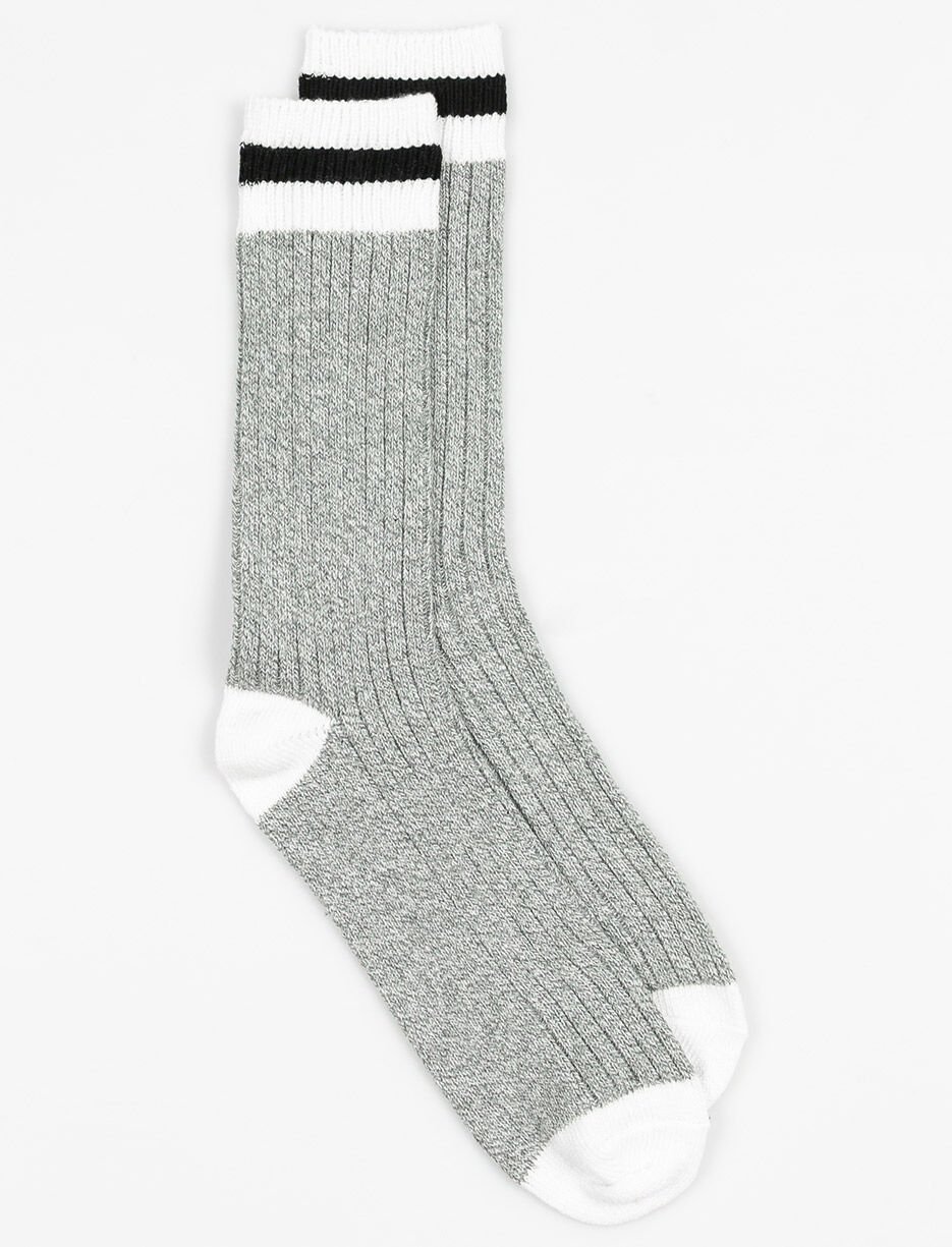 Chaussettes à rayures contrastantes