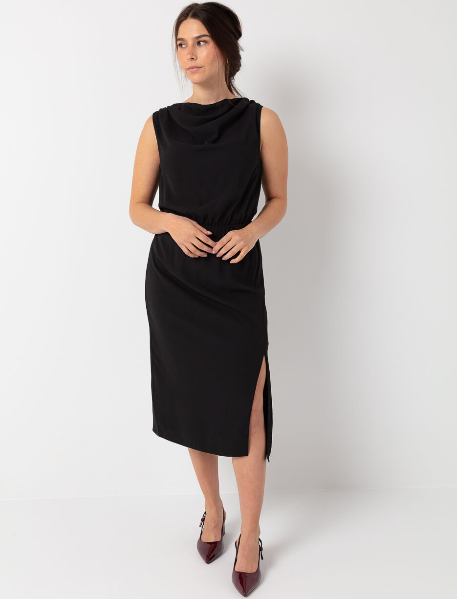 Draped Dress with Slit