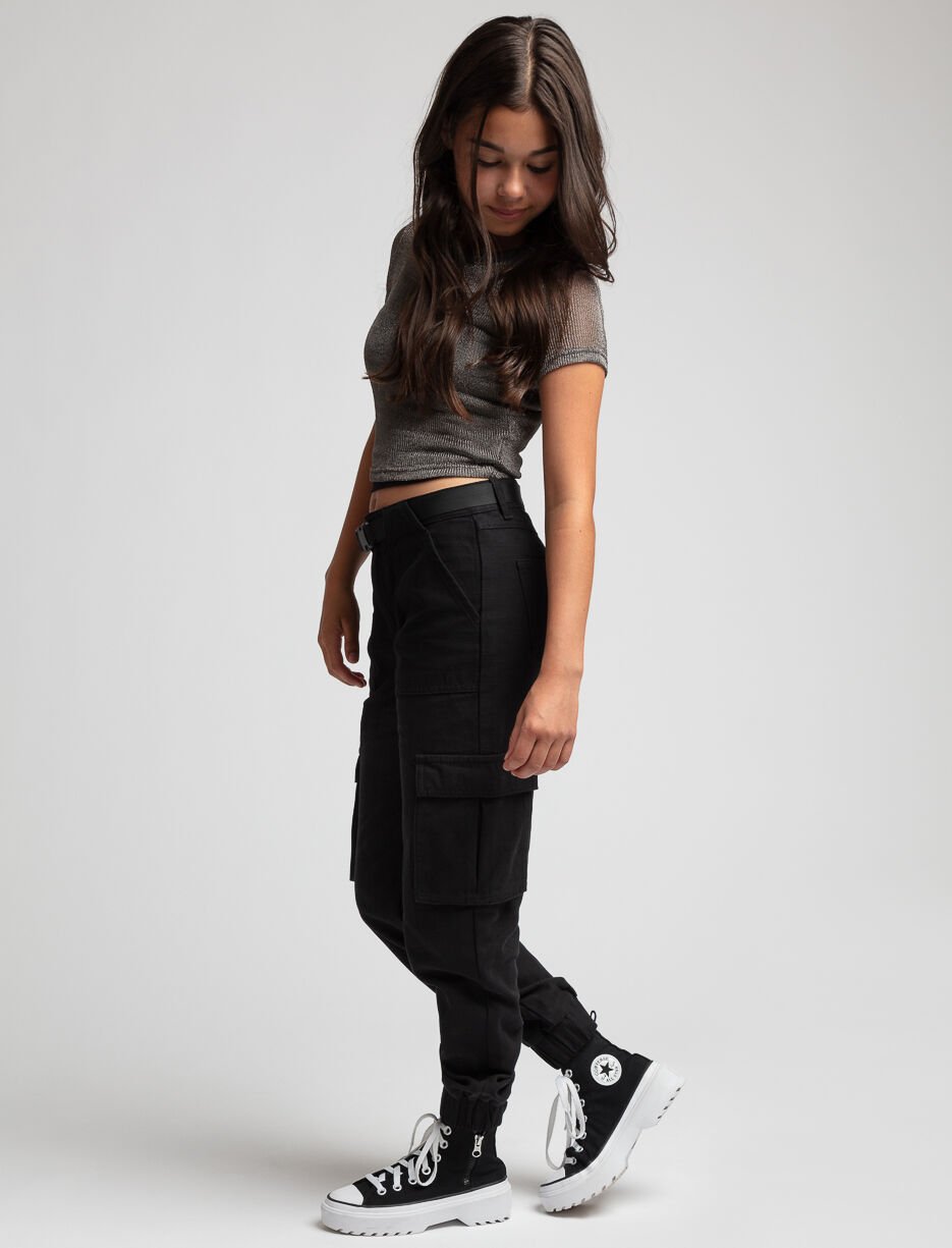 Pantalon cargo avec ceinture