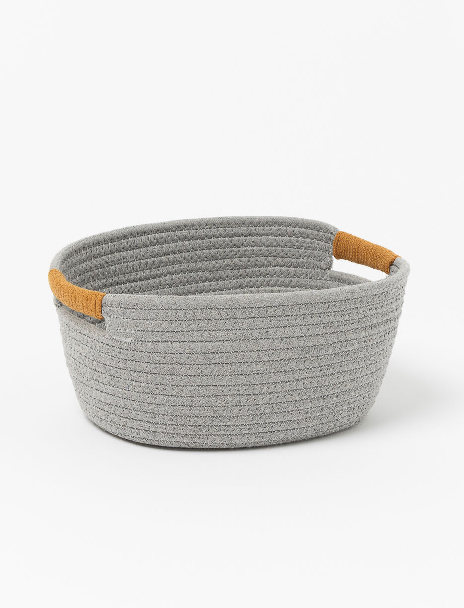 Petit panier en corde de coton avec poignées