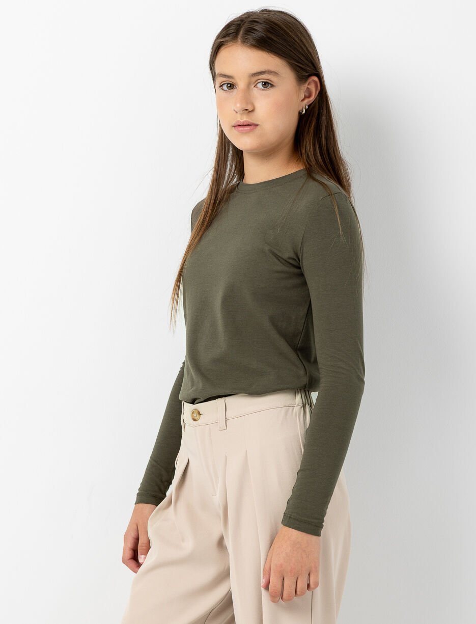 T-shirt ajusté à col rond