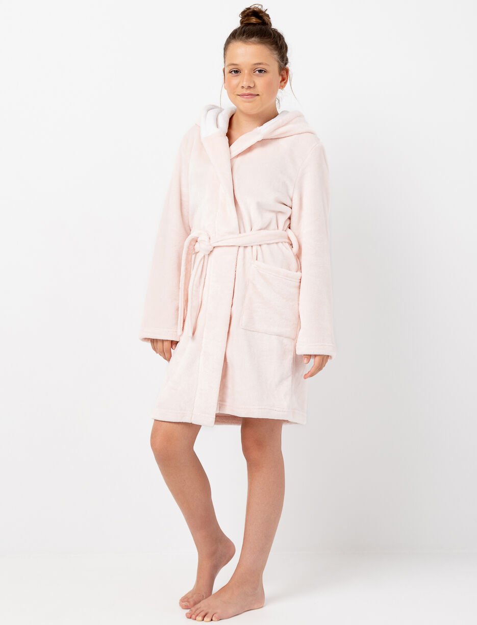 Robe de chambre à capuche chat